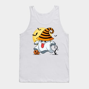 Halloween Season Scary Pumpkin Funny Ghost Tank Top